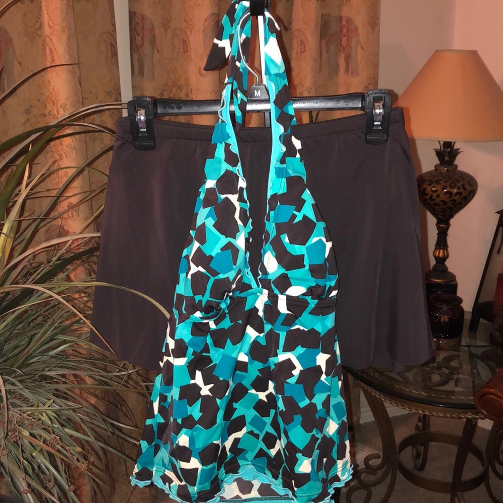 Caribbean Joe Halter Swim Top and Skort